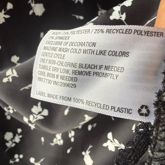 🎯50% OFF! Wild Fable Black Floral Slip Mini Dress - Picture 6 of 6